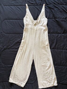 Playful cream jumper wide leg perfect for you large